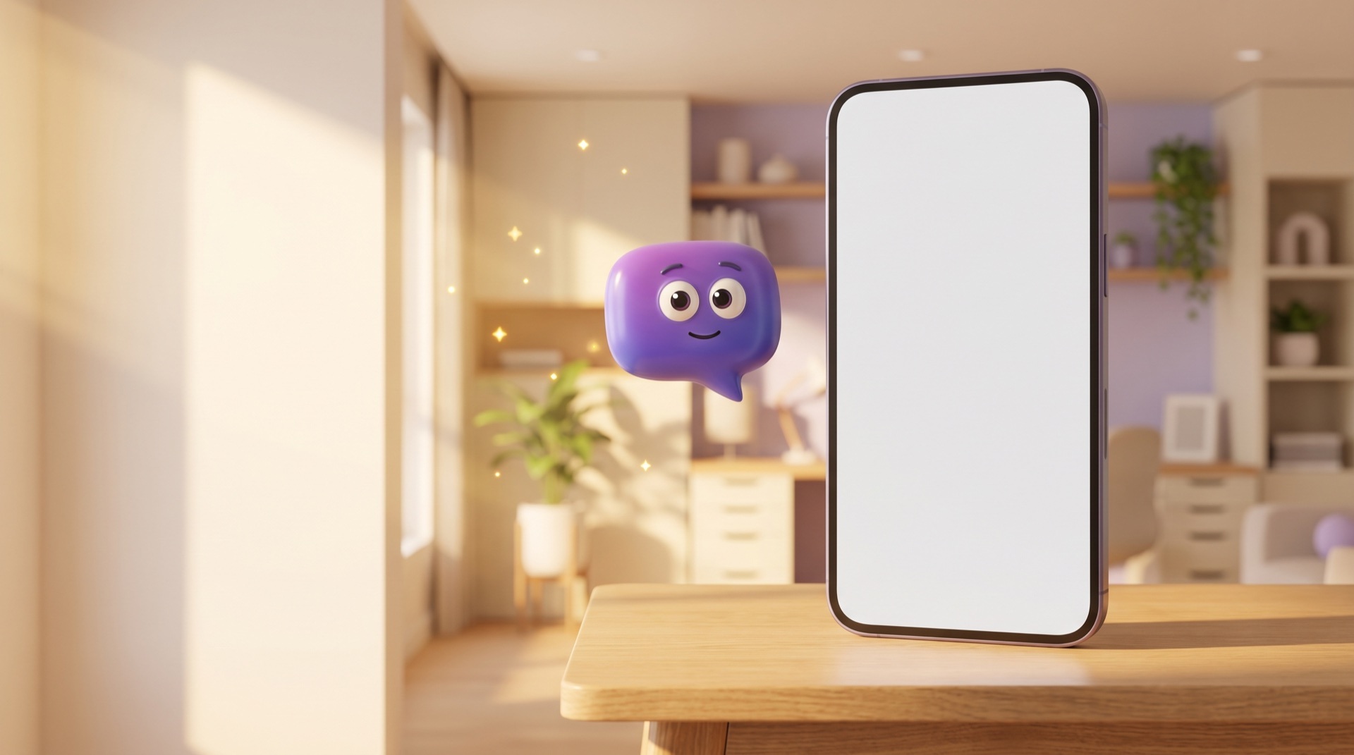 AI chat agent na ekranu telefona